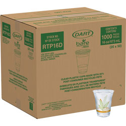 Solo Eco-Forward RPET Clear Cold Cups, 16 fl oz, 1,000 / Carton, Clear