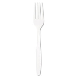 Solo Heavyweight Plastic Forks, White, 10 Boxes of 100