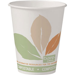 Solo Inc. Bare Eco-Forward SS PLA Paper Hot Cups - 8 fl oz - 1000 / Carton - Multi - Paper - Hot Drink, Beverage