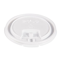 Solo Lift Back and Lock Tab Cup Lids, for 10oz Cups, White, 100/Sleeve, 20 Sleeves/CT (SCCLB3101)