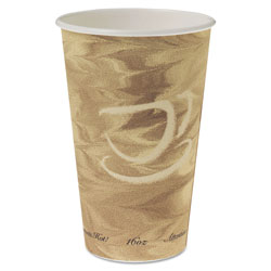 Solo Mistique Hot Paper Cups, 16oz, Brown, 50/Sleeve, 20 Sleeves/Carton (SCC316MS)