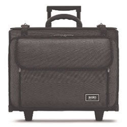 Solo Morgan Recycled Rolling Catalog Case, Fits Devices Up to 17.3 in, 18.13 x 7.13 x 13.5, Black/Gray