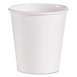 Solo Single-Sided Poly Paper Hot Cups, 10 oz, White, 1000/Carton