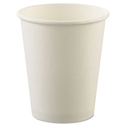 Solo Uncoated Paper Cups, Hot Drink, 8oz, White, 1000/Carton
