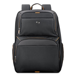 Solo Urban Backpack, 17.3 in, 12 1/2 in x 8 1/2 in x 18 1/2 in, Black
