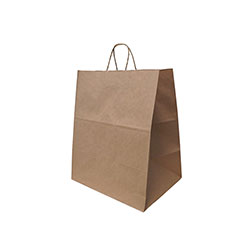 Solupac™ Emporium Twist Handle Bag, 14 x 9.84 x 15.5, Kraft, 200 Bags