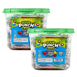 Sour Punch® Twists, Variety, 2.59 lb Tub, Approx. 210 Pieces/Tub, 2 Tubs