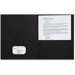 Sparco 2-Pocket Portfolio, 25/BX, Black