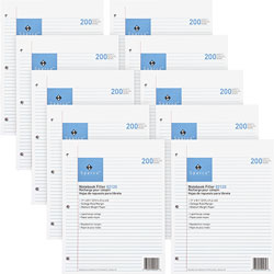 Sparco Filler Paper, 3-HP, College Ruled, 11 in x 8-1/2 in, 2000-pack