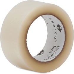 Sparco Packaging Tape Roll, 1.6 mil, 2 inx110 Yards, 6RL/PK, Clear