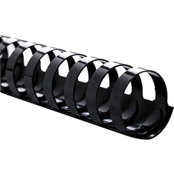 Sparco Plastic Binding Spines, 1-1/2", 320 Sheet Capacity, 100/Box, black