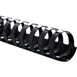 Sparco Plastic Binding Spines, 3/4", 25 Sheet Capacity, 100/BX, Black