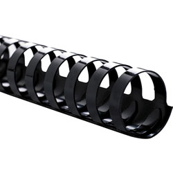 Sparco Plastic Binding Spines, 1", 25 Sheet Capacity, 100/BX, Black