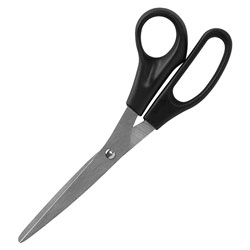 Sparco Scissors, Bent, 8 in Long, 2/PK, Black