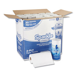 Sparkle Sparkle ps Perforated Paper Towels, 2-Ply, 11x8 4/5, White,70 Sheets,30 Rolls/Ct