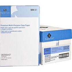 Sparco Copy Paper, 11 inx17 in, 92 Bright, White, 20 LB, One Ream