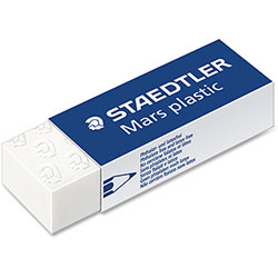 Staedtler Mars Eraser, Rectangular, Large, White, Vinyl
