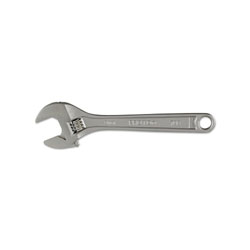 Stanley Bostitch Adjustable Wrench, 8 in L, 1-1/8 in Opening, Satin