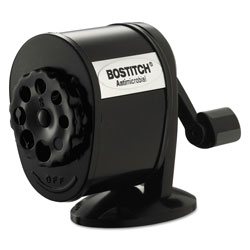 Stanley Bostitch Antimicrobial Manual Pencil Sharpener, Manual, 5.44 in x 2.69 in x 4.33 in, Black