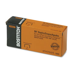 Stanley Bostitch B8 PowerCrown Premium Staples, 0.25 in Leg, 0.5 in Crown, Steel, 5,000/Box