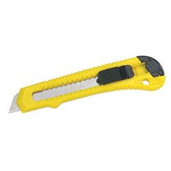 Stanley Bostitch Snap-Off Retractable Pocket Utility Knife, Plastic, Yellow/Black, 30/Carton