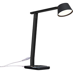 Stanley Bostitch Verve Adjustable LED Desk Lamp - LED Bulb - Adjustable, Dimmable, Adjustable Brightness, Clock, Durable, Wireless Charging, Swivel Base, Color Changing Mode
