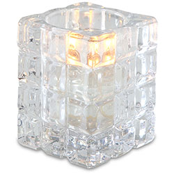 Sterno Krystle Flameless Candle Holder, Clear