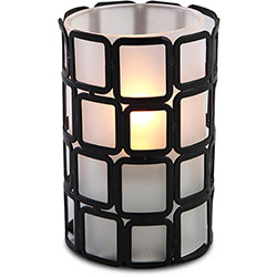 Sterno Manhattan Flameless Candle Holder, Frost