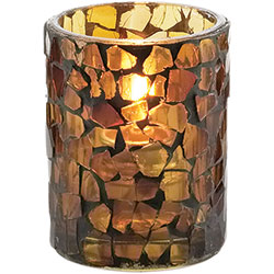 Sterno Morocco Tealight Flameless Candle Holder, Amber