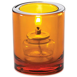 Sterno Sula Flameless Candle Holder, Amber