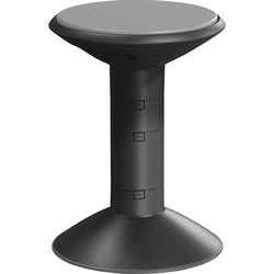 Storex Stool, Active Seating, Wiggle, 13 inDia X 12 in-18 inH, Black