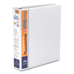 Stride QuickFit PRO Deluxe Heavy Duty Storage D-Ring View Binder, 3 Rings, 2 in Capacity, 11 x 8.5, White