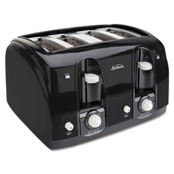 Sunbeam Extra Wide Slot Toaster, 4-Slice, 11 3/4 x 13 3/8 x 8 1/4, Black