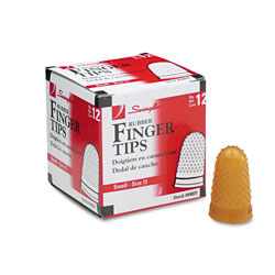 Swingline Rubber Finger Tips, 11 (Small), Amber, Dozen