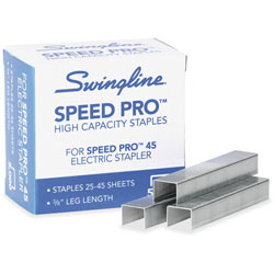 Swingline Speed Pro High Capacity Staples, 3/8 in Leg, 5,000/Box
