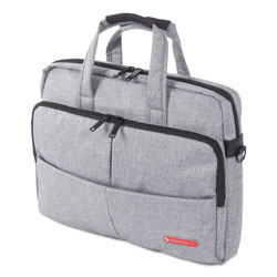 Swiss Mobility Sterling Slim Briefcase, Holds Laptops 15.6 in, 3 in x 3 in x 11.75 in, Gray
