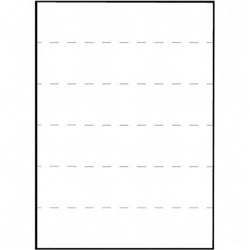 Tabbies Transcription Label Sheet, Ruled, 8 1/2"x2", White