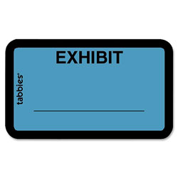 Tabbies Legal Exhibit Labels, "Exhibit", 1 5/8"x1", Blue