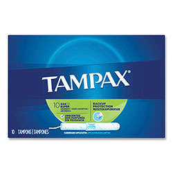 Tampax Cardboard Applicator Tampons, Super, 10/Box