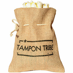 Tampon Tribe Feminine Care Bags, Natural, Brown, 6/Carton, Tampon, Sanitary Napkin, Panty Liner