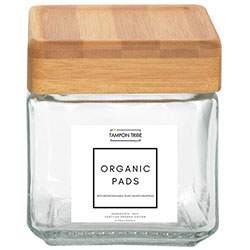 Tampon Tribe Spa Display Jars, Clear, Tempered Glass