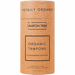 Tampon Tribe Tampon Tubes, 6/Carton, Natural Brown, Paper