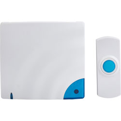Tatco Wireless Doorbell, Battery Operated, 1.38w x 0.75d x 3.5h, Bone