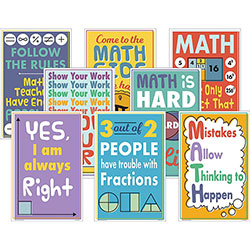 Teacher Created Resources Math Fun Posters - 11 in x 17 in, - Multi