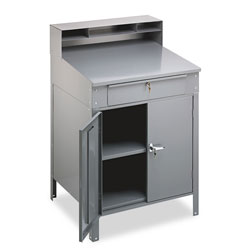 Tennsco Steel Closed Style Desk, 34 1/2 in x 39 in x 53 in, Gray