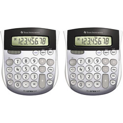Texas Instruments Calculators, TI-1795, Mini, Dual Power, 4-7/8 in x 5-2/3 in x 1 in, 2/BD, Solar