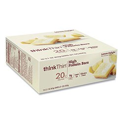 thinkThin® High Protein Bars, Lemon Delight, 2.1 oz Bar, 10 Bars/Carton