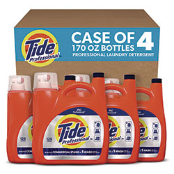 Tide Commercial Liquid Laundry Detergent, 170 oz Pour Bottle, 4/Carton