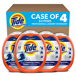 Tide Commercial Power PODS Laundry Detergent, 63 Liquid Pods/Tub, 4 Tubs/Carton