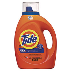 Tide HE Laundry Detergent, Original Scent, Liquid, 64 Loads, 84 oz Bottle, 4/Carton